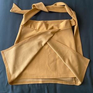 Basic Knot Tie-Front Mini Skirt